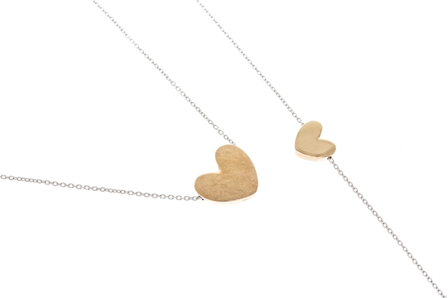 ElleBi Catene | Set Necklace and Bracelet with heart insert